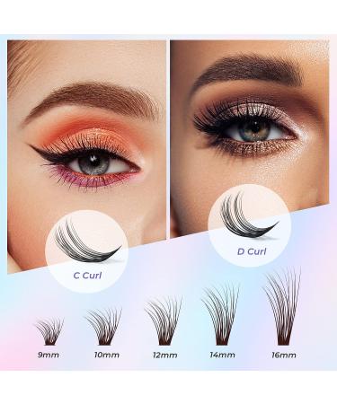 MAEXUS 240 Clusters 40D C Curl Mega Volume Wispy Eyelash Extensions DIY Kit - 0.07D 9-16mm Mix - Buy Online on GoSupps.com