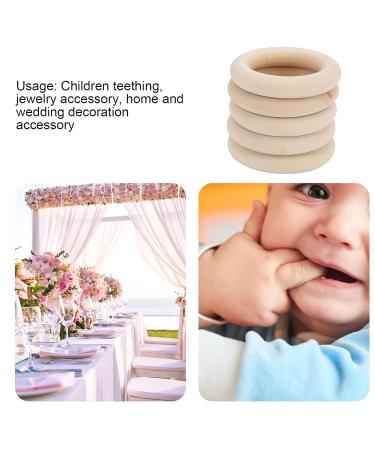 Wood Baby Bite Ring - Washable Reusable Non-Toxic Safe & Durable | 60mm Eco-Friendly Teething Toy - Buy Online on GoSupps.com
