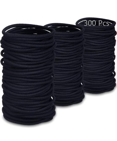 Other 300 pieces of hair tie black hair band elastic headband for ponytail holder for thick heavy and curly hair accessories for hairstyles for women girls