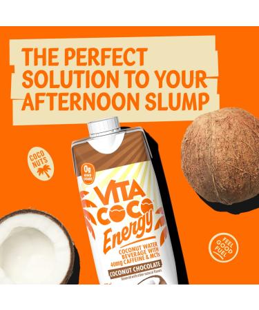Vita Coco Boosted Coconut Water with MCT Oil & Tea Caffeine I Coffee Drink Alternative for Natural Energy I 202.8 Fl Oz (Pack of 12) - Buy Online on GoSupps.com