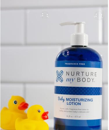 Nurture My Body Fragrance-Free Baby Lotion 16oz | All-Natural Plant Extracts | Baby Shower Favor Gift | 473ml - Buy Online on GoSupps.com