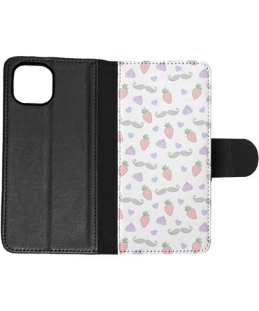 Buy Apple iPhone 14 Plus Flip Case - Mustache Pattern | Stylish & Durable | Fast International Shipping - Buy Online on GoSupps.com