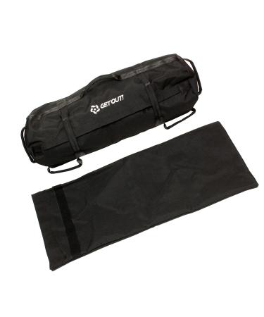 Get Out! Sandbag Workout Bag - 25 to 75lbs Black Exercise Sand Bags with Handles for Weight Training and Kickboxing