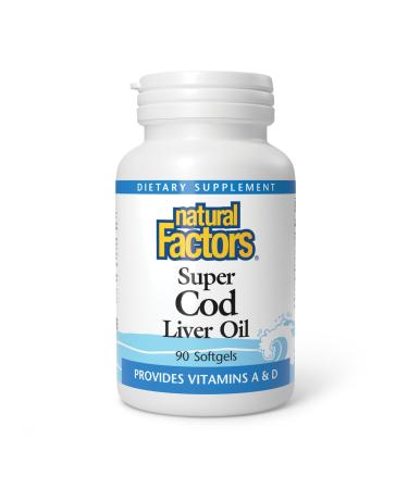 Natural Factors Cod Liver Oil 90 Capsules 90 Count (Pack of 1)