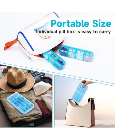 Colorwing Monthly Pill Organizer | 4-Week Travel Medicine Organizer with 32 Compartments | 30-Day Portable Pill Box for Vitamins Fish Oil & Supplements - Buy Online on GoSupps.com