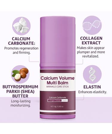 Aseawave 2Pcs Calcium Volume Multi Balm Stick Korean Skin Care Moisturizing Balm with Vitamin Almond & Vitamin E for Lip Eye Neck - Buy Online on GoSupps.com