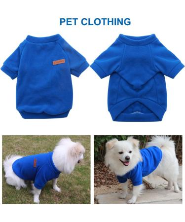Hualisiji Fleece Dog Sweater - Warm & Lightweight Large Dog Sweatshirt in Soft Textures - Easy to Wear - Available in Light Colors (S Dark Blue) - Buy Online on GoSupps.com