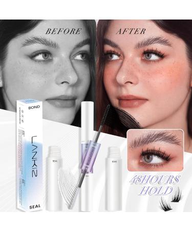 LANKIZ Cluster Lash Glue | Waterproof Bond & Seal for Wispy & DIY Extensions | 48-Hour Strong Adhesive for Individual & Strip Lashes - Buy Online on GoSupps.com