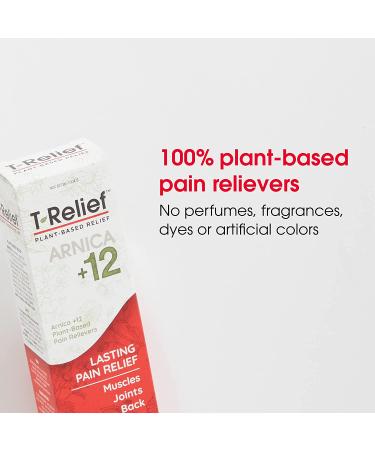 MediNatura T-Relief Arnica Pain Relief Cream 4 oz - Fast-Acting Natural Relief for Back, Joint & Muscle Aches - Gluten-Free - Buy Online on GoSupps.com