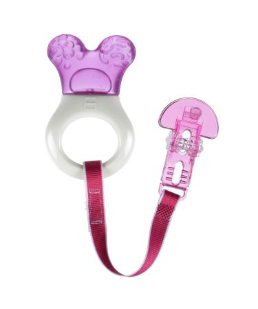 MAM Baby Toys Teething Toys Mini Cooler Teether with Clip Girl 2+ Months (1 Count) MAM Mini Cooler Teether for Baby Girl Teething Pain Baby Essentials 1 Count (Pack of 1) Girl