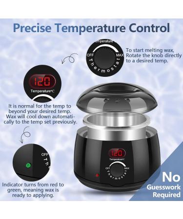 Wax Warmer Waxing Kit for Women and Men: Digital Waxing Kit Wax Hair Removal with 4-Pack Hard Wax Beads 30 Wax Sticks- at Home Wax Kit for Full Body Brazilian Bikini Eyebrow Face Sensitive Skin Wax Pot - Buy Online on GoSupps.com