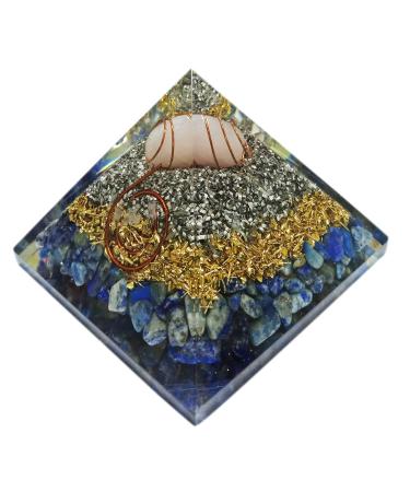 Orgone Pyramid Large Lapis Lazuli Crystal Energy Generator EMF Protection Meditation Healing