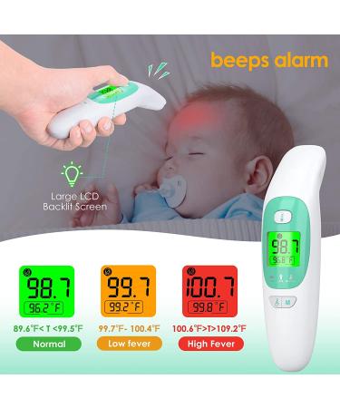 Infrared Forehead Thermometer for Adults Kids Babies - Non-Contact Medical Temperature Gun - 3 in 1 with Instant Readings & Fever Alarm - Buy Online on GoSupps.com