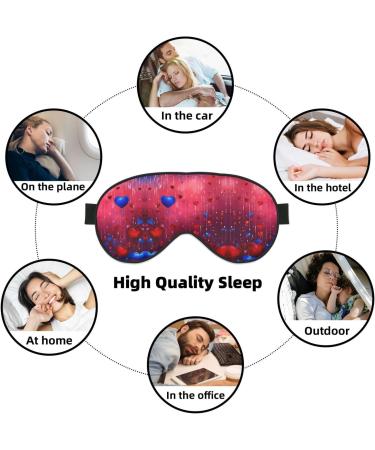Abstract Heart Print Unisex Sleep Mask | Double-Sided Eye Mask for Sound Sleep & Skin Care - Shop Now - Buy Online on GoSupps.com