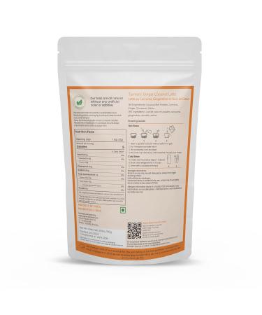 Teanourish Turmeric Ginger Coconut Latte - 100g | Indian Superfoods for Digestion Stress Relief & Immunity | 100% Natural Coconut Milk Powder - Buy Online on GoSupps.com