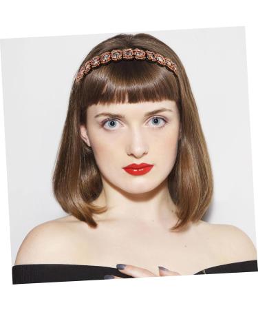 POPETPOP Headband Glass Studded Crown Forehead Band Glass Bohemian Head Metal Hairpin Stick Bohemian Wedding Headpiece Holiday Headpiece Miss Rhinestones Elastic Water Drill Bit - Buy Online on GoSupps.com