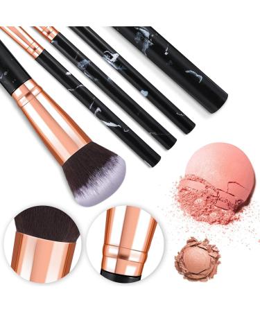10Pcs Marble Makeup Brush Set for Foundation, Powder, Blush, Eyeshadow - Blending Brushes Kit - Buy Online on GoSupps.com