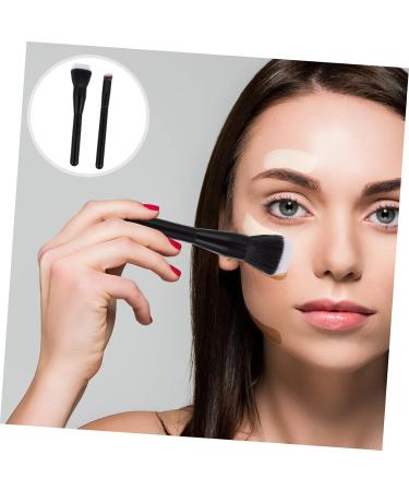Mikinona 2 Pcs Highlight Brush Makeup Brush Eye Makeup Brushes Man-made Fiber Makeup Brush Wooden Handle - Buy Online on GoSupps.com