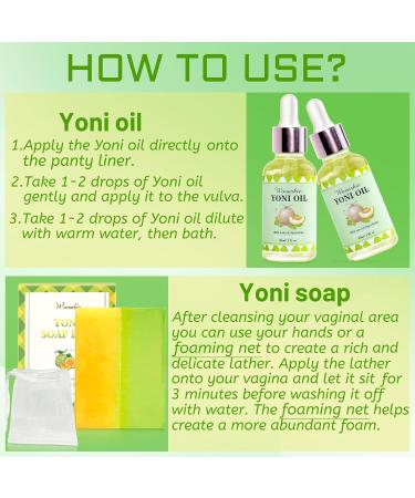 3 PCS Yoni Oil & Bar Soap Set for Women - pH Balanced Feminine Care Odor Eliminator Natural Moisturizer - 2 x 1fl.oz Essential Oil & 1 x 3.53oz Honeydew Yoni Bar - Buy Online on GoSupps.com
