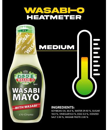 Wasabi-O Spicy Mayonnaise - Premium Asian Mayo with Real Wasabi | 2 Pack 12oz Squeeze Bottles - Buy Online on GoSupps.com