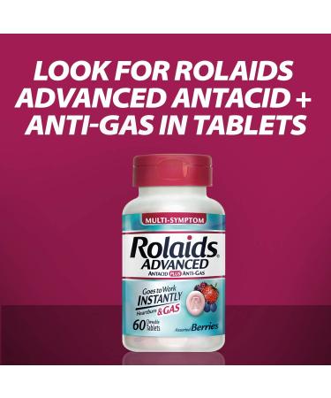 Rolaids Advanced Antacid Plus Anti-Gas Softchews 28ct Mixed Berry - Heartburn & Gas Relief - Buy Online on GoSupps.com