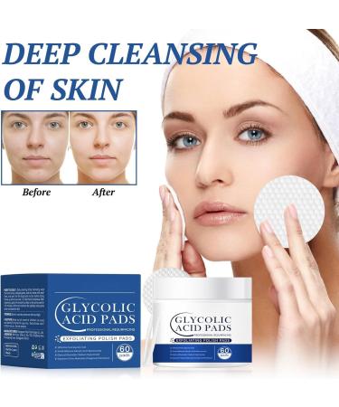 Glycolic Acid Resurfacing Pads (60 Count) - 10% Ultra Pure Glycolic Acid + 2% Salicylic Acid Radiant Skin Renewal & Peeling Pads for Face 60 Count (Pack of 1) - Buy Online on GoSupps.com