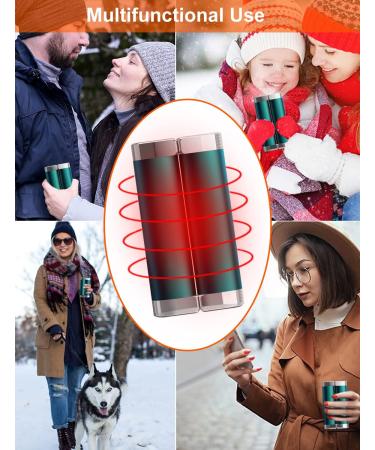 Rechargeable Hand Warmers - 10000mAh 2 Pack, 3 Levels, Max 15Hrs Warming, Power Bank for Outdoors - Green - Buy Online on GoSupps.com