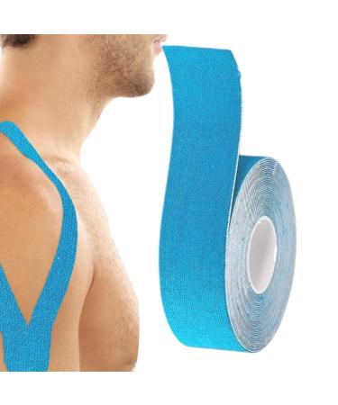 Shakven Kinesiology Tape Waterproof - Waterproof Breathable Elastic Athletic Tape - Sports & Weightlifting Tape Athletic Tapes & Wraps for Gym Fitness Running Tennis Swimming Football Blue