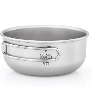 Keith Titanium Ti5323 Single-Wall Bowl - 10.1 fl oz | Folding Handle | Lightweight & Durable - Buy Online on GoSupps.com