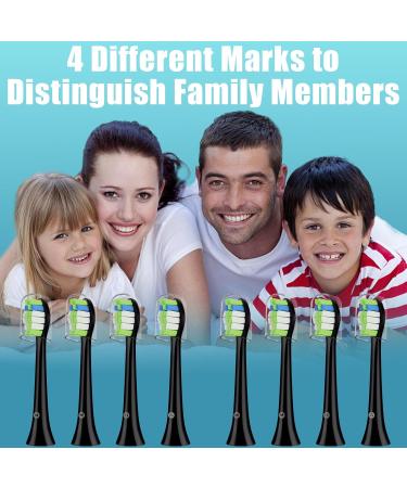 Replacement Toothbrush Heads for Philips Sonicare DiamondClean & ProtectiveClean | 16 Black Heads Compatible with C2 4100 6100 6500 5100 - International Shipping Available - Buy Online on GoSupps.com