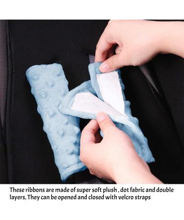 JINTN Baby Car Seat Head Neck Support Pillow - Infant Stroller Headrest with Seat Belt Strap Covers - Blue, 0-12 Months - Buy Online on GoSupps.com
