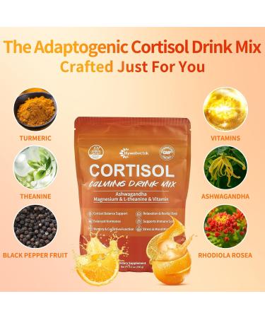 Hywebvctok Cortisol Drink Powder Natural Cortisol Supplements for Women Men with Ashwagandha L-Theanine Black Pepper Extract Turmeric Root Relaxation Focus Mental Clarity 6.3 OZ - Buy Online on GoSupps.com
