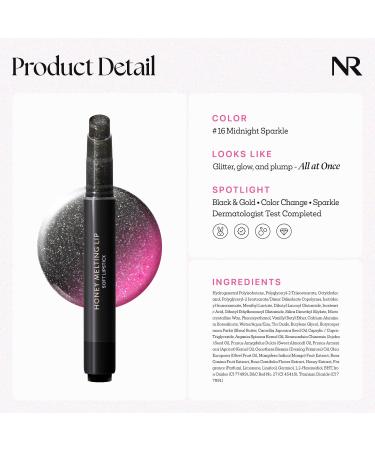 Nature Republic HONEY MELTING LIP GLITTER & PLUMPING (16 MIDNIGHT SPARKLE) SOFT LIP STICK Moisturizing Gloss Volumizing formula Color changing Sheer tint Shine Glimmer Finish - Buy Online on GoSupps.com