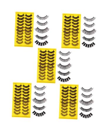 50 Pairs Eyelashes Fluffy Spiky Lashes Natural False Lashes Fake Lashes Women Makeup Tools Masquerade Eyelash Realistic Lashes Bulk Extension Eyelash False Lashes Wispy Fiber