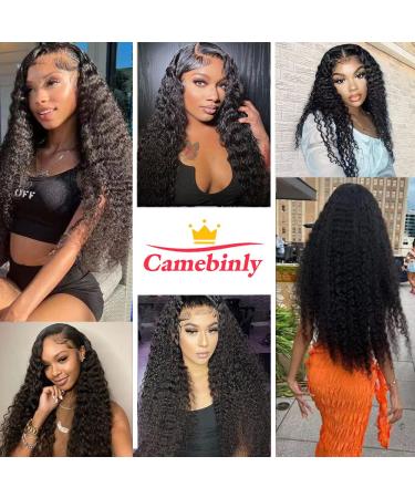 28 Brazilian Water Wave Lace Front Wig - 180% Density HD Transparent Lace Frontal - Pre Plucked Wet and Wavy Human Hair Wigs for Black Women - Buy Online on GoSupps.com
