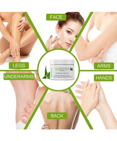 Organic Aloe Vera Body Lotion with Vitamin E, C, Retinol & Shea Butter - Anti Aging Moisturizer for Face & Body - 8 oz - Buy Online on GoSupps.com