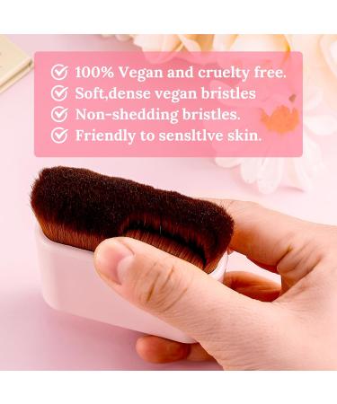 Vegan Kabuki Makeup Brush for Self Tanner - Professional Portable Face & Body Blending Brush for Bronzer Highlight & Blush - Buy Online on GoSupps.com