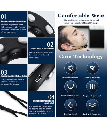 Adjustable Smart Throat Anti-Snoring Device with Electric Massage - Comfortable & Travel-Friendly Snore Stopper for Effective Relief - Buy Online on GoSupps.com