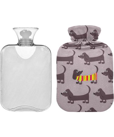 Shop Naanle 2L Transparent Hot Water Bottle with Dachshund Cover | Pain Relief & Warmth Therapy for Bed & Feet - Buy Online on GoSupps.com