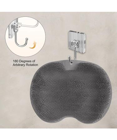 Foot Brush Shower Mat | Non-Slip Suction Cups | Foot Massager for Pedicure & Relaxation - Gray - Buy Online on GoSupps.com