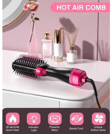 Professional 4-in-1 Hair Dryer Brush – Volumizing Hot Air Brush for Drying & Styling with Anti-Frizz Technology - Buy Online on GoSupps.com