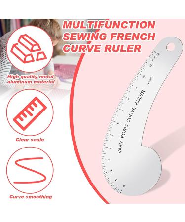 12'' Solid Aluminum French Curve Hip Curve Ruler for Sewing Design - Vary Form Curve - Buy Online on GoSupps.com