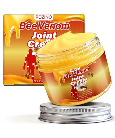 Bee Venom Joint Massage Cream with Sunflower Oil & Aloe - Creamy Fast-Absorbing Formula for Knees Elbows Shoulders & HIPS - Non-Greasy Lightweight Moisturizer (1)