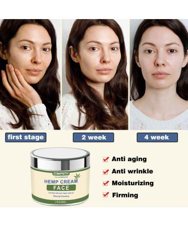 Hemp Cream | Face Cream | Anti-Aging | Anti-Wrinkle & Fine Lines Hyaluronic Acid Vitamin E Relives Tension Stress | Firming Face & Neck Moisturizer. (50ML) - Buy Online on GoSupps.com