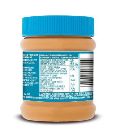 Skippy Creamy Peanut Butter 6x340g | No Palm Oil | Extra Smooth | 91% Peanuts | Deliciously Full Flavor - Buy Online on GoSupps.com