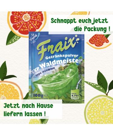  Fraix FRAIX Waldmeister Pack of 75 Powdered Drinks (75 x 100g) - Refreshing Instant Powder with Floral Flavor - Perfect Fruit Powder for Picnics and Birthday Parties - Buy Online on GoSupps.com