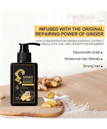 Shampooing au gingembre - Nettoyage limination des pellicules paississant nourrissant le cuir chevelu nettoyage en profondeur et contr le de l'huile aide arr ter la perte pour des cheveux - Buy Online on GoSupps.com
