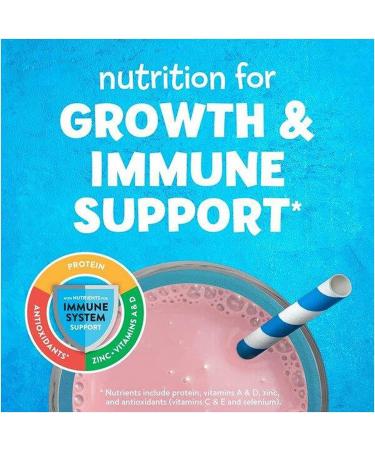 PediaSure Grow & Gain with Immune Support Kids Protein Shake 27 Vitamins and Minerals 7g Protein Helps Kids Catch Up On Growth Non-GMO Gluten-Free Strawberry 8-fl-oz Bottle 24 Count - Buy Online on GoSupps.com