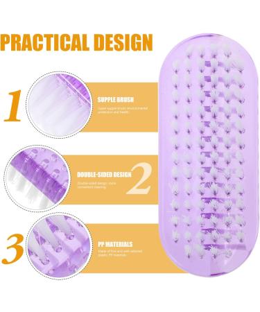 Milisten 3pcs Plastic Nail Brush - Two-sided Hand Cleaning Scrubbing Brushes for Salon Nail Art - Buy Online on GoSupps.com