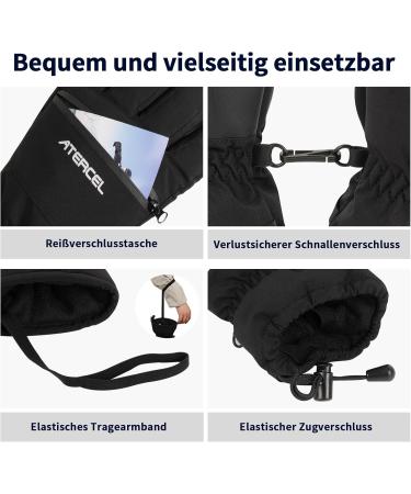Atercel Waterproof Ski Gloves - 3M Thinsulate Warm Touchscreen Winter Gloves for Men & Women | Perfect for Skiing Snowboarding Snowmobiling & Winter Hiking - Black M - Buy Online on GoSupps.com